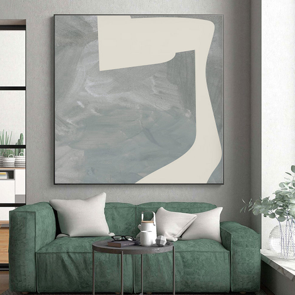 “Evolving Gray - Beige Forms” - Abstract Minimalist Art CT0437
