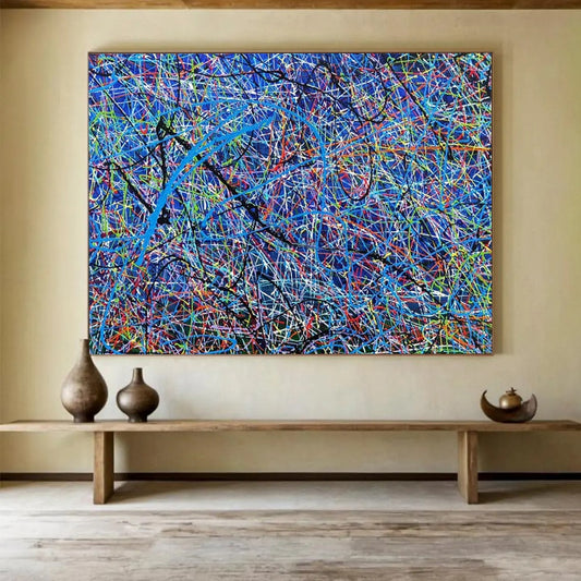 “Colorful Web of Dreams” – Abstract Acrylic Painting CT1726