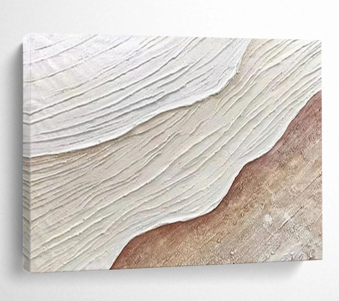“Textured Earth Layers” - Tones of white, beige, brown; layered, textured patterns resembling geological formations CT1553