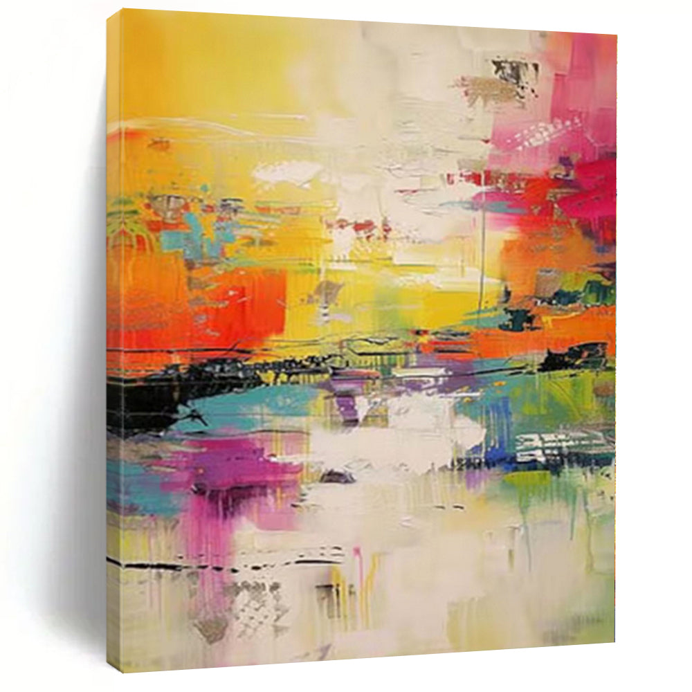 “Vibrant Abstract Landscape” Expressionistic Acrylic Art CT0235