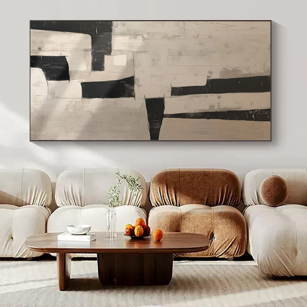 “Black - White Abstract Blocks” Abstract Acrylic Creation CT0123