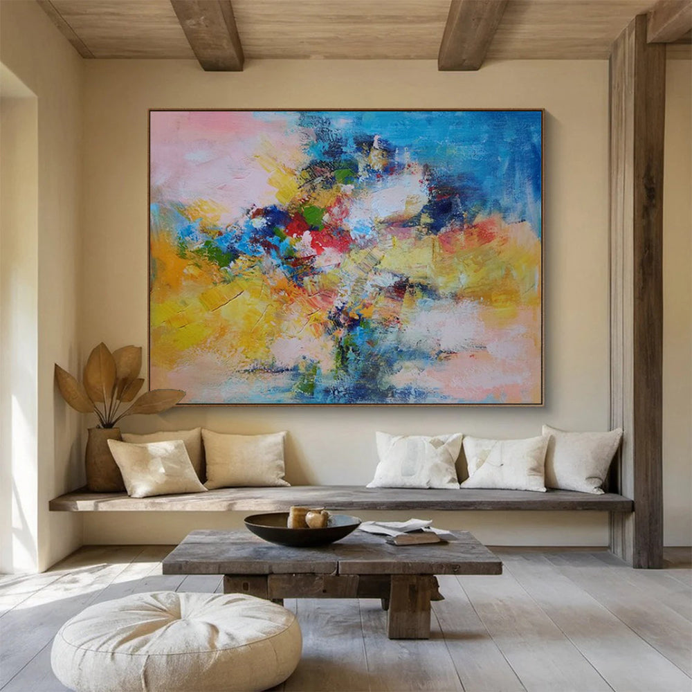 “Blurred Blooms” – Abstract Floral Acrylic Painting CT1740