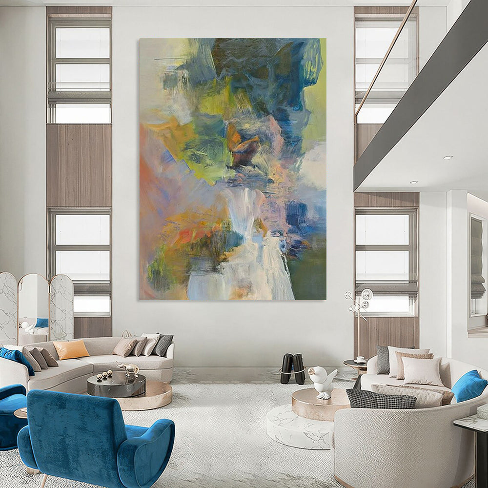 Colorful Abstract Fusion - Mixed - Hue Abstract Painting On Canvas CT2263
