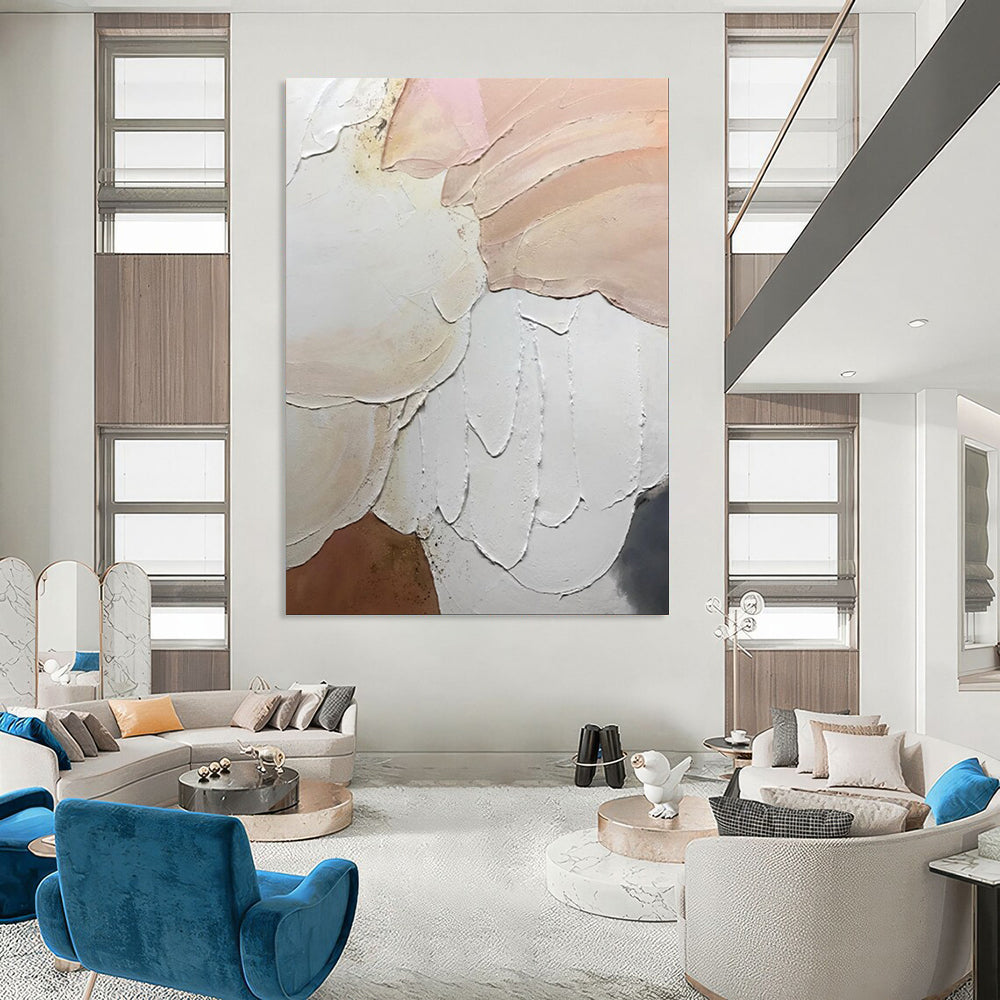 “Textured Pastel Shapes” - Abstract Textured Painting CT1991
