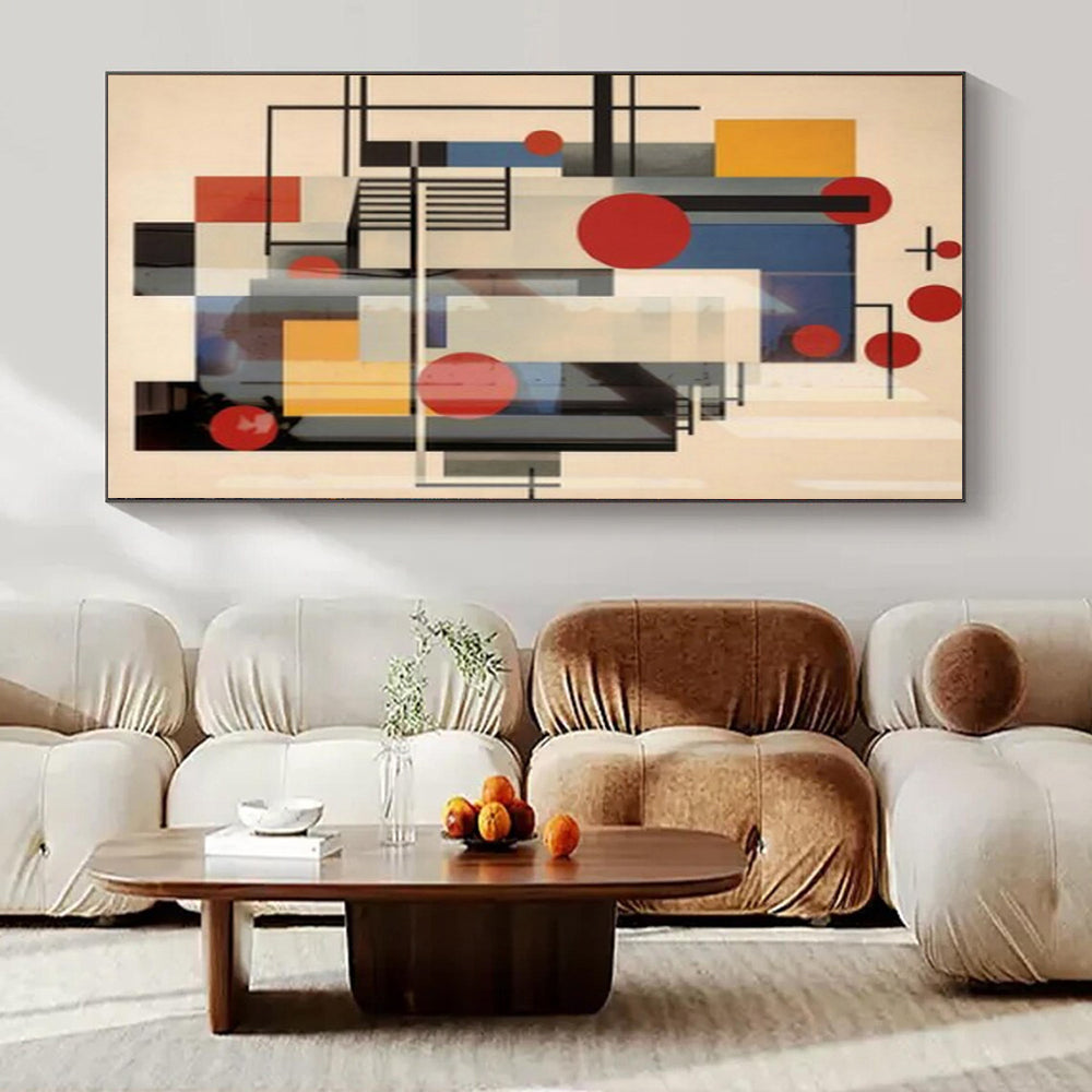 “Colorful Geometric Composition” – Constructivist - Inspired Art CT1042