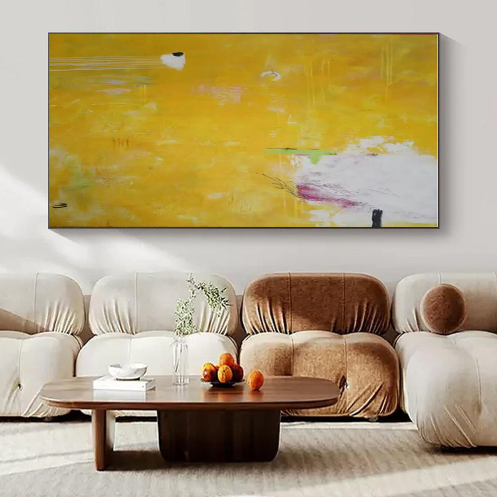 Bright Yellow - Based Abstraction - Color - Field Painting - Style Acrylic Painting CT1407