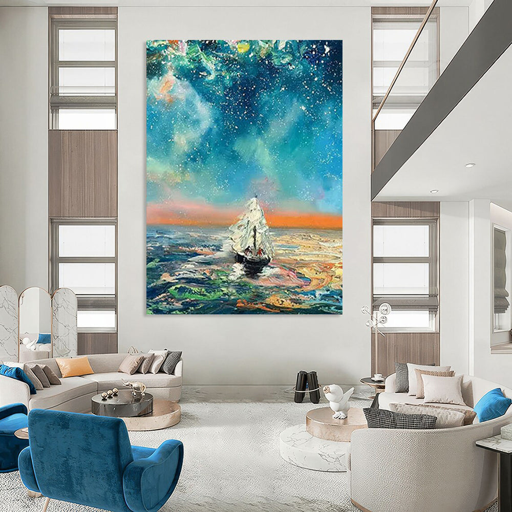 “Sunny Countryside Landscape” - Colorful Impressionistic Landscape Painting DKH1049
