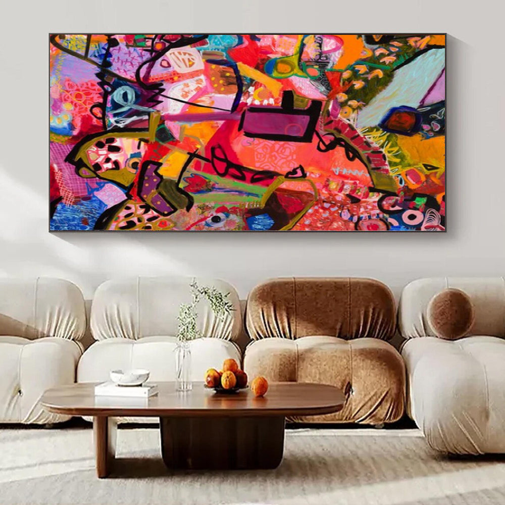 “Intense Colorful Abstract Details” – Abstract Expressionist Painting CT1170
