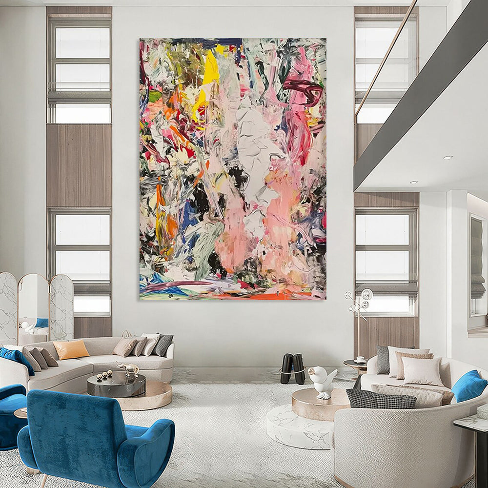 “Chaotic Color Fusion” - Abstract Expressionist Painting On Canvas DTP097