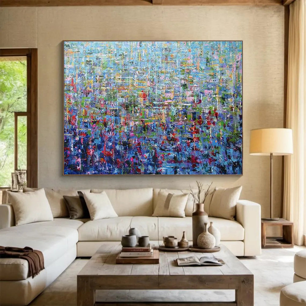 Colorful Mosaic - Like Abstract Painting On Canvas DKH657