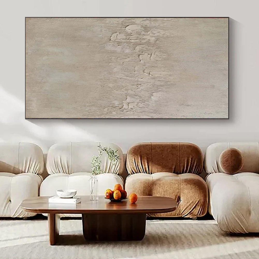 Beige Textured Surface - "Silent Canvas" - Minimalist Textured Painting CT1473