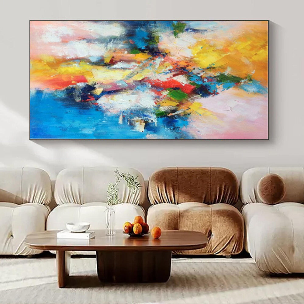 Colorful Abstract Fusion - Abstract Expressionist Acrylic Painting CT1393