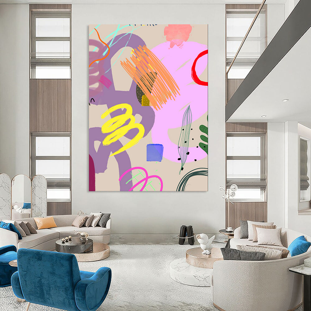 “Colorful Abstract Doodles” - Fun Abstract Art CT2008