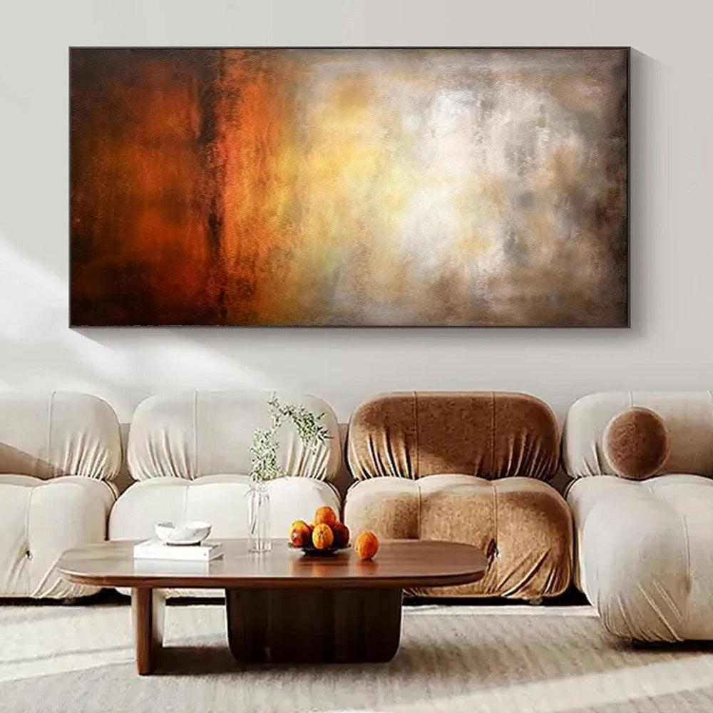 “Warm Sunset Landscape” ,Abstract Landscape Oil Painting CT0917