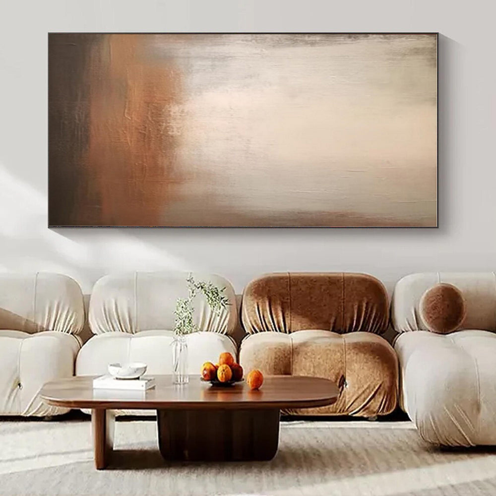 Warm Taupe Gradients - Minimalist Abstract Acrylic CT1285