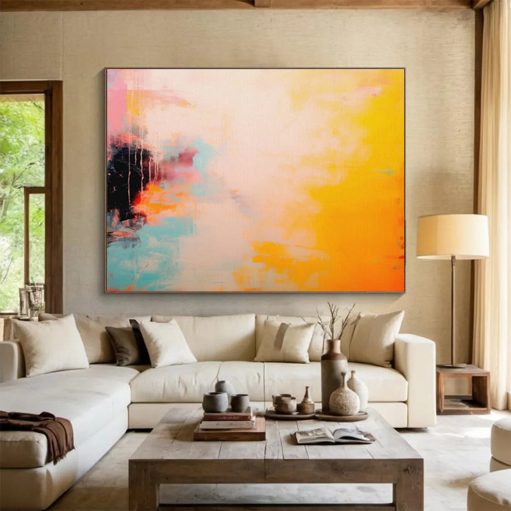 “Vibrant Color Fusion” Abstract Acrylic Painting On Canvas DKH471