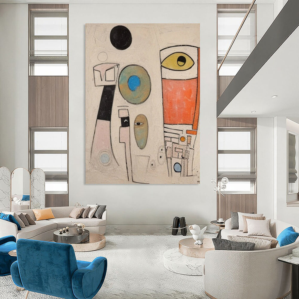 “Colorful Abstract Figures” - Cubist - Inspired Painting On Canvas DTP027