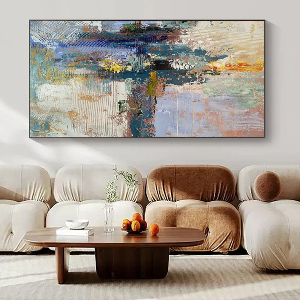 Colorful Abstract Landscape - Abstract Landscape Acrylic Painting CT1397