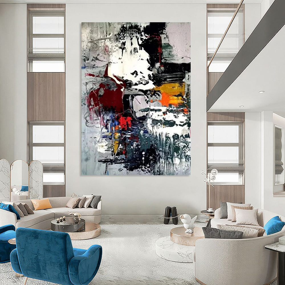 “Colorful, Dynamic Chaos ‘Vibrant Fusion’” - Abstract Impasto Painting On Canvas DTP391