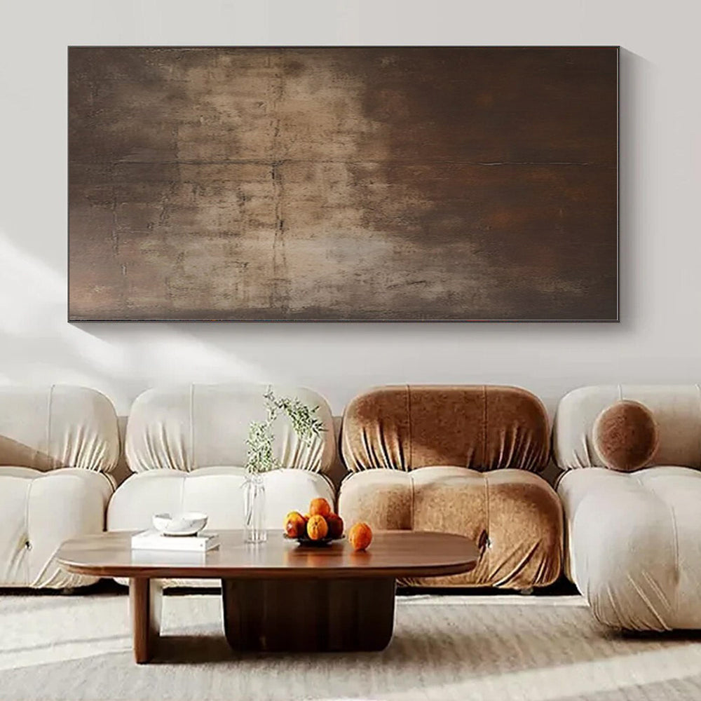 Brown Gradient Texture - Abstract Textured Acrylic Painting CT1367