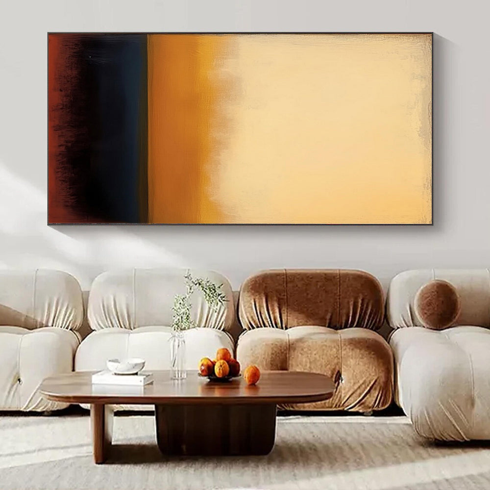 “Warm Gradient (Beige - Orange - Blue)” – Color Field Painting CT1190