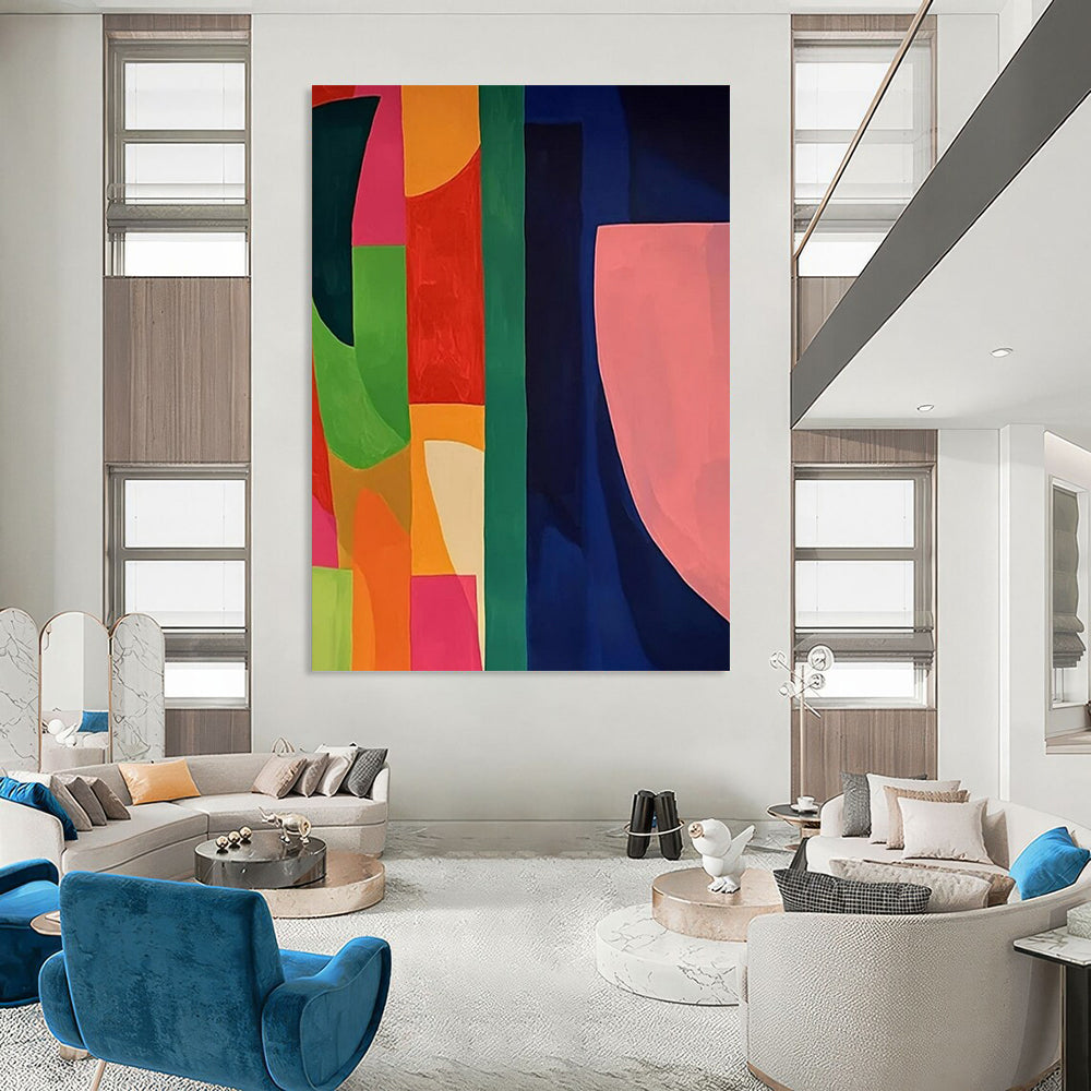 “Colorful Geometric Abstract” - Abstract Painting CT2369