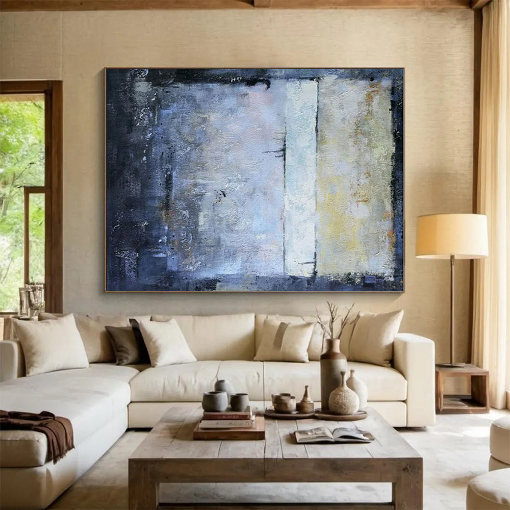 “Muted Gray Layers” ,Abstract Landscape Acrylic Painting CT0907