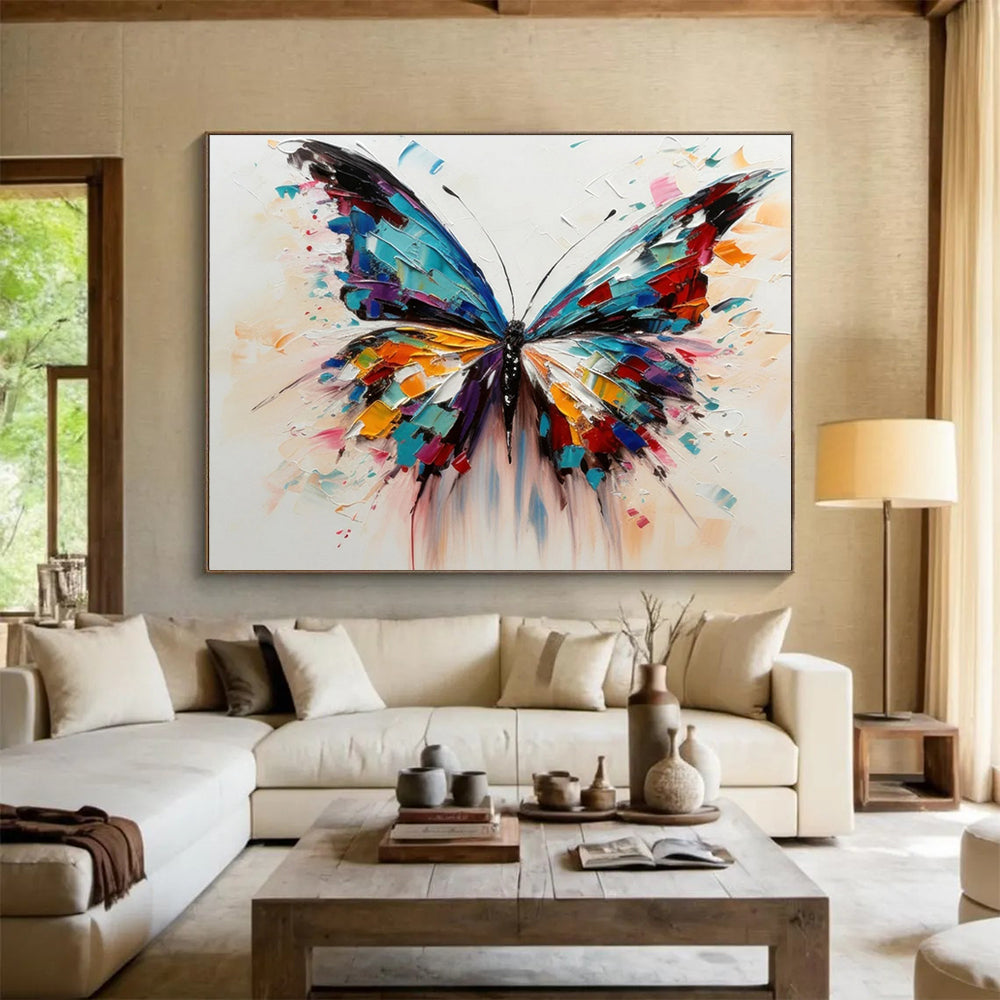 “Colorful Butterfly Wings” Abstract Animal Painting On Canvas DLZ054
