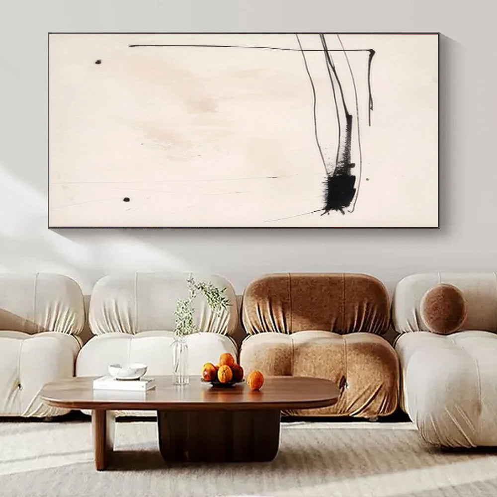 “Ink - Stroke Whisper” – Minimalist Abstract Art CT1030