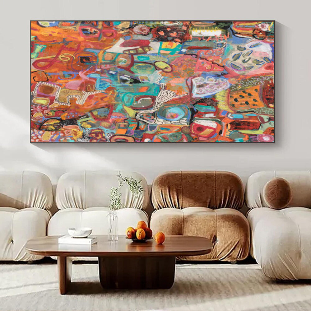 “Vibrant Colorful Abstract Collage” – Mixed - Media Abstract Art CT1169