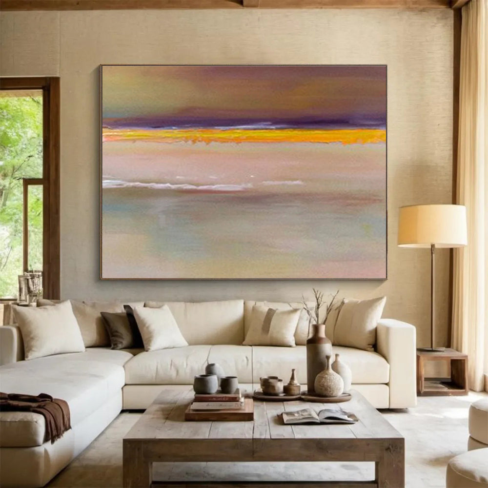 “Minimalist Color Bands” Abstract Acrylic Painting On Canvas DKH373