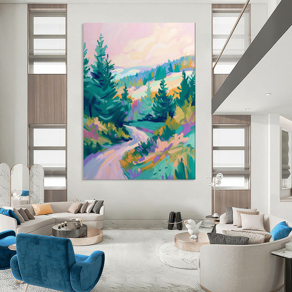 “Colorful Mountain Path” - Contemporary Landscape CT2014