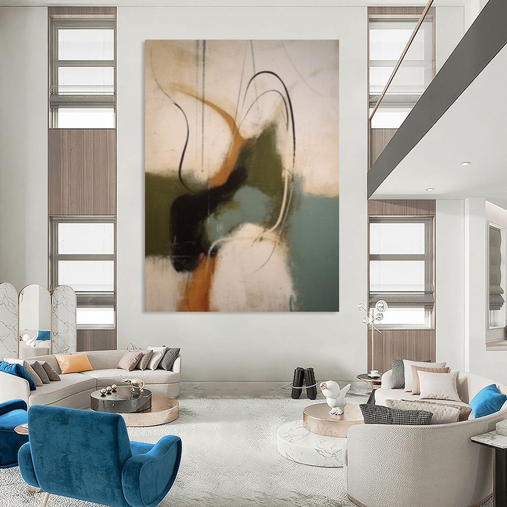 “Colorful, Abstract Flow ‘Energetic Fusion’” - Impasto Abstract Painting On Canvas DTP365