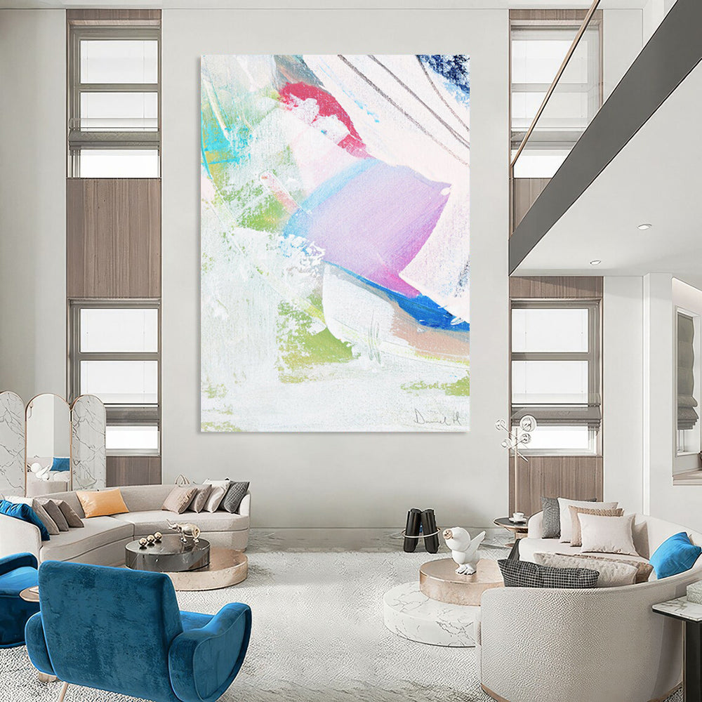 “Colorful Abstract Layers” - Abstract Expressionist Painting On Canvas DTP149