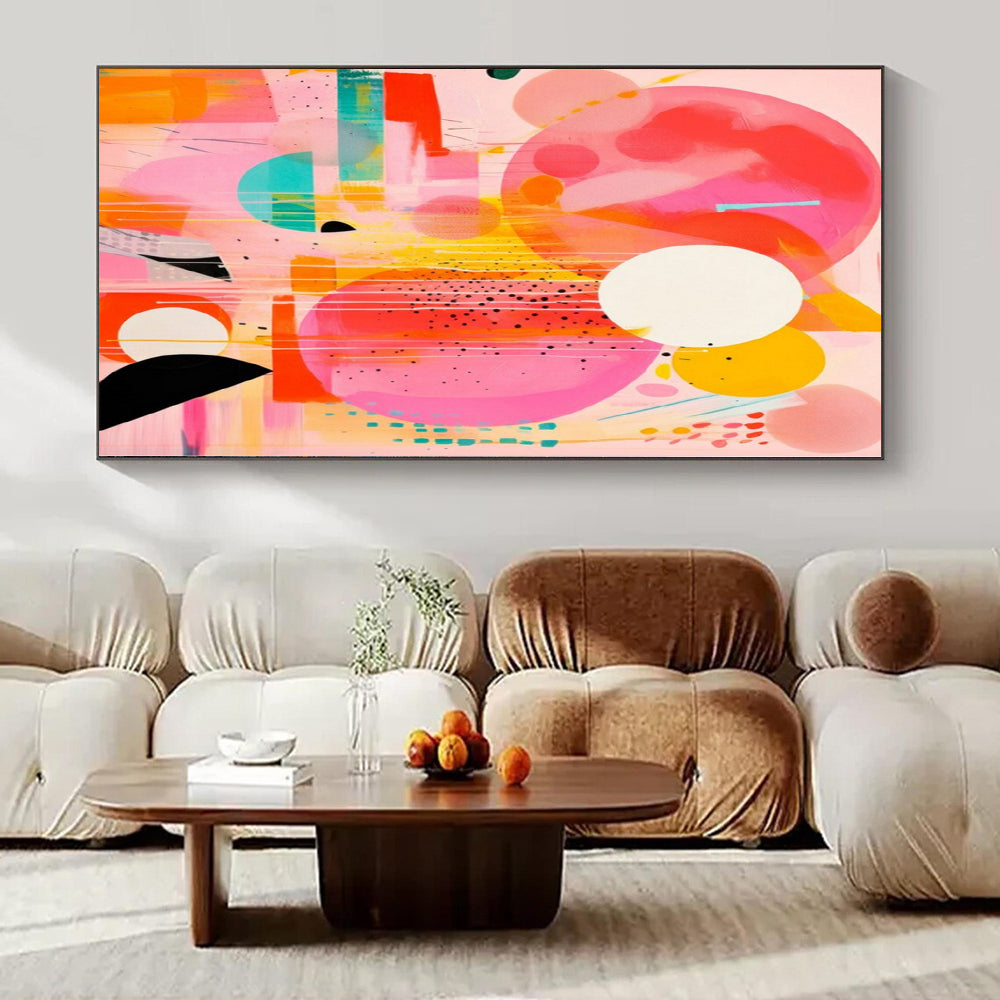 “Playful Colorful Circles” – Geometric Abstract Painting CT1181