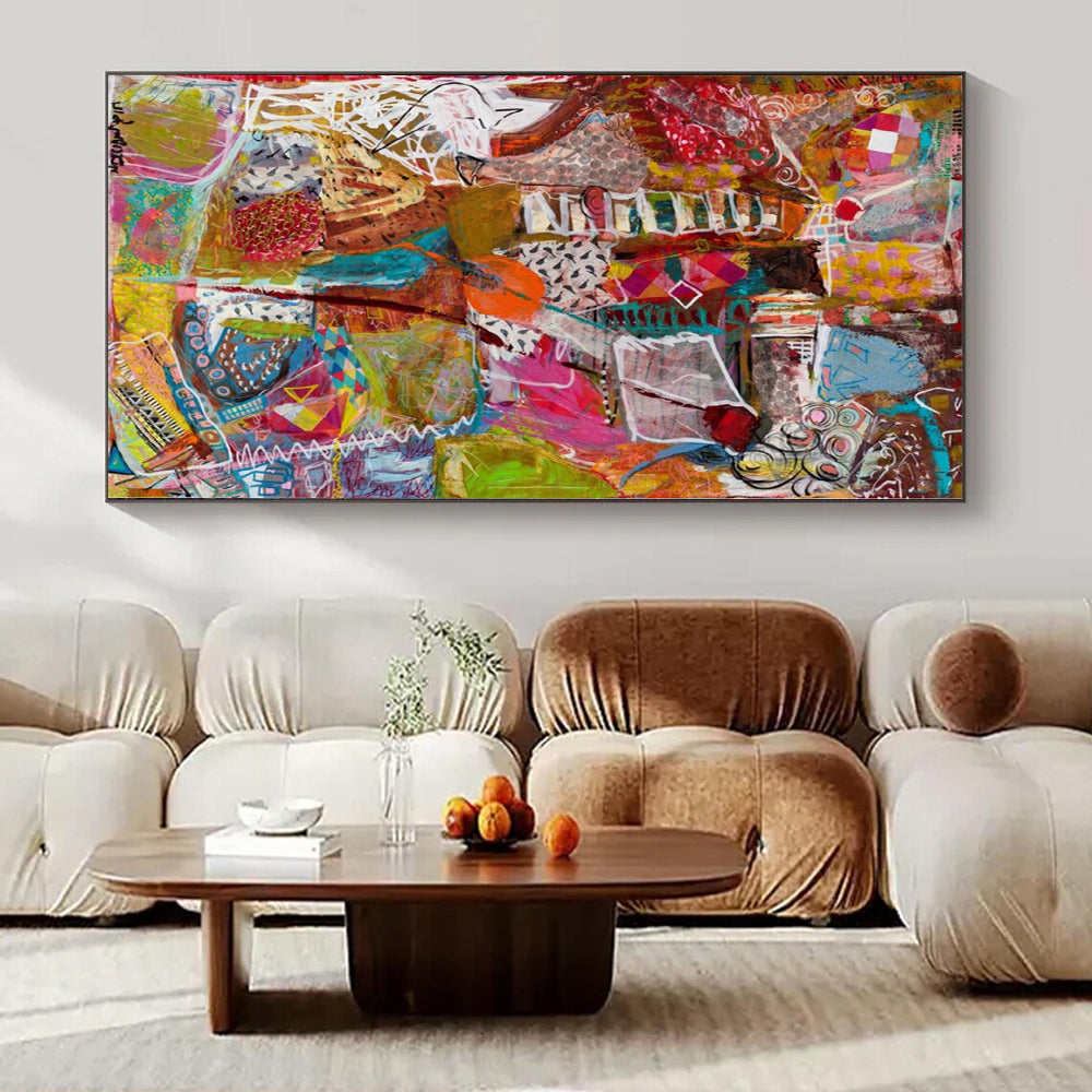 “Colorful Mixed - Media Collage” – Eclectic Mixed - Media Art CT1083