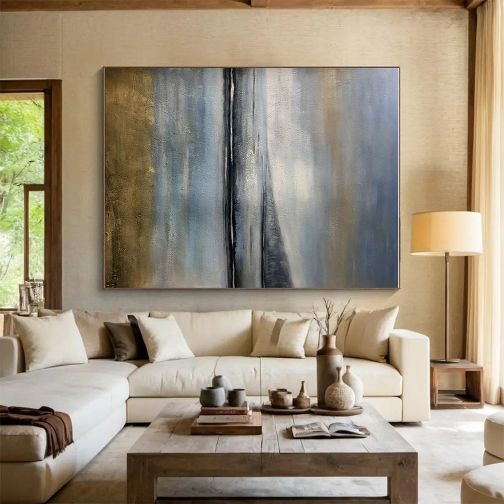 “Soft Gray Seascapes” ,Abstract Landscape Oil Painting CT0908