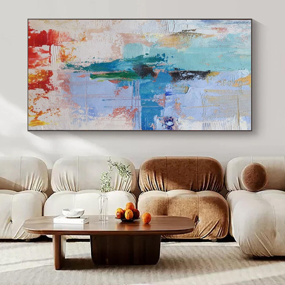 Colorful Abstract Layers - Abstract Layered Acrylic Painting CT1390