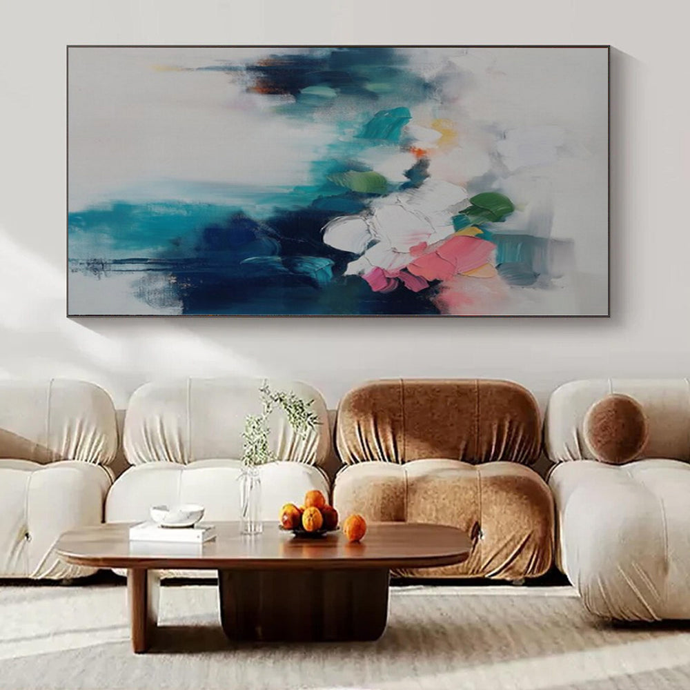 “Soft Colorful Flower Abstraction” – Abstract Still Life Painting CT1182