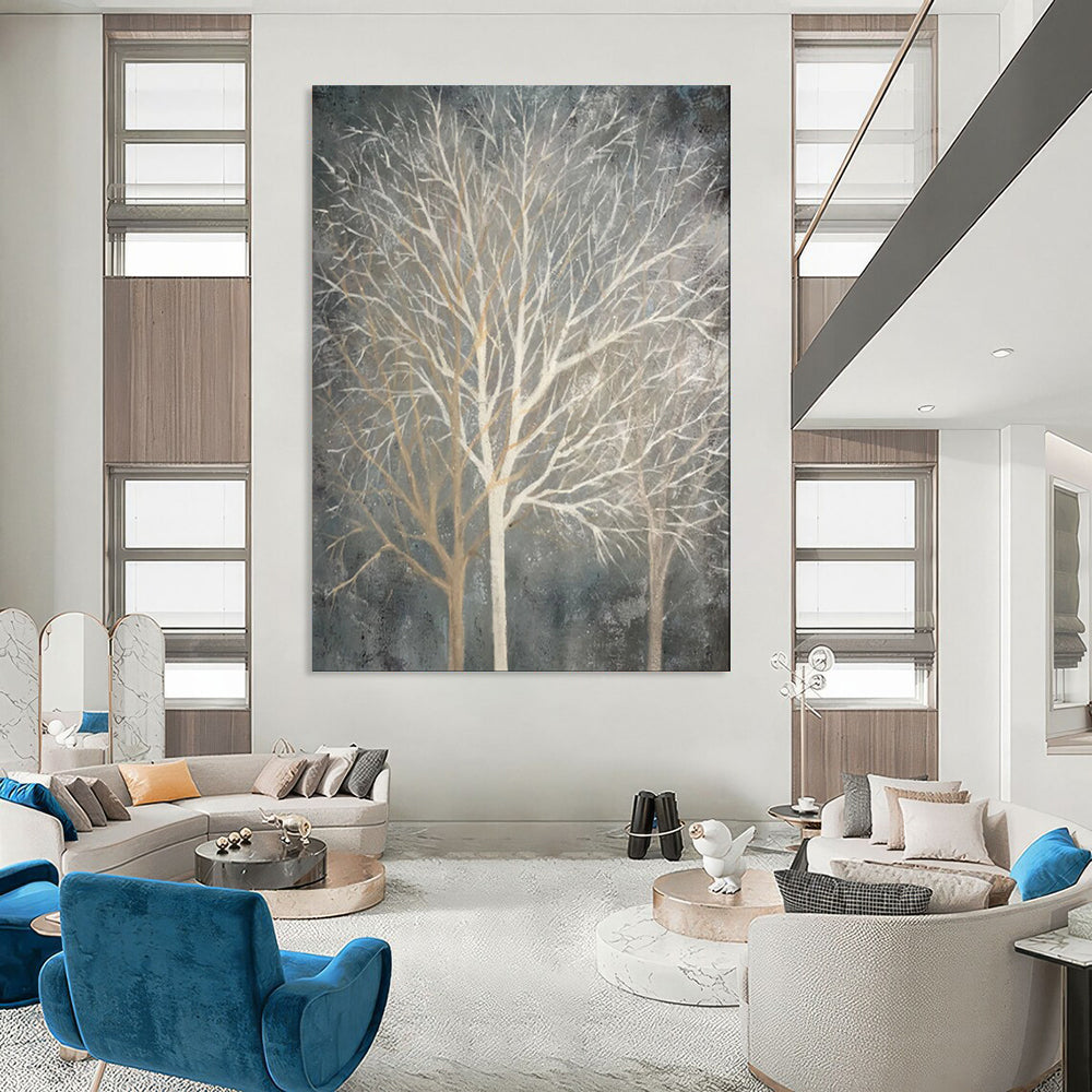“Winter Bare Trees” - Minimalist Nature Acrylic on Canvas CT1887