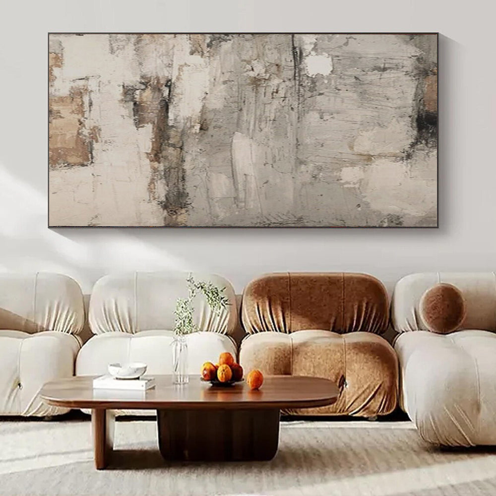 “Gray - White & Brown Fragmented Repeat” – Abstract Repeat Art CT0973