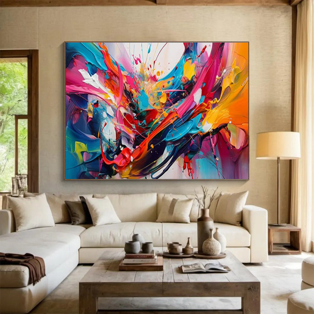 Explosive Color Splash Painting On Canvas DKH690