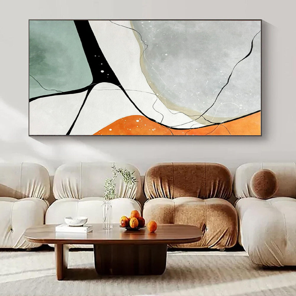 Minimalist Color Blocks - Abstract Geometric Painting CT1233