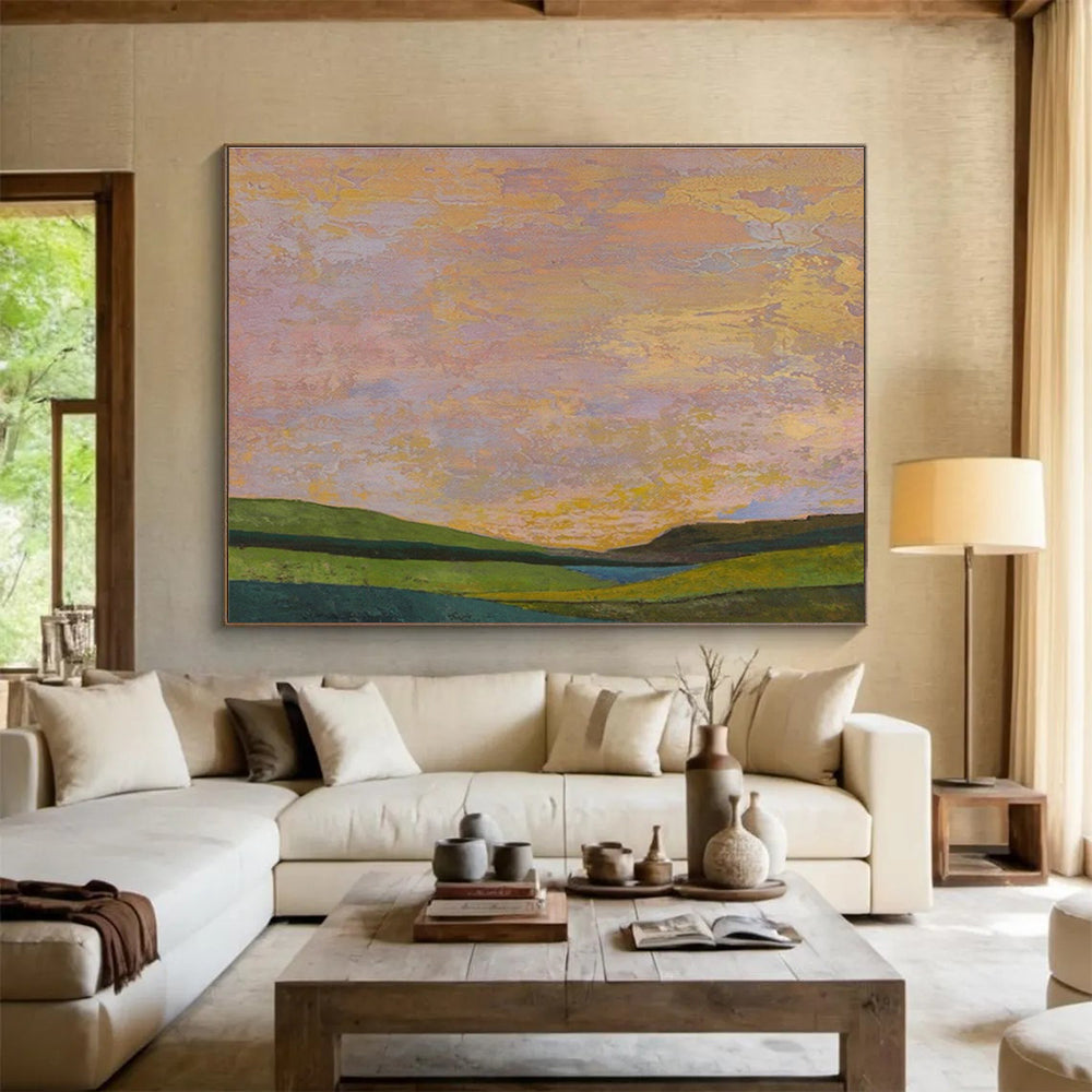 “Colorful Sky - Land” Post - Impressionist Oil Painting On Canvas DKH438
