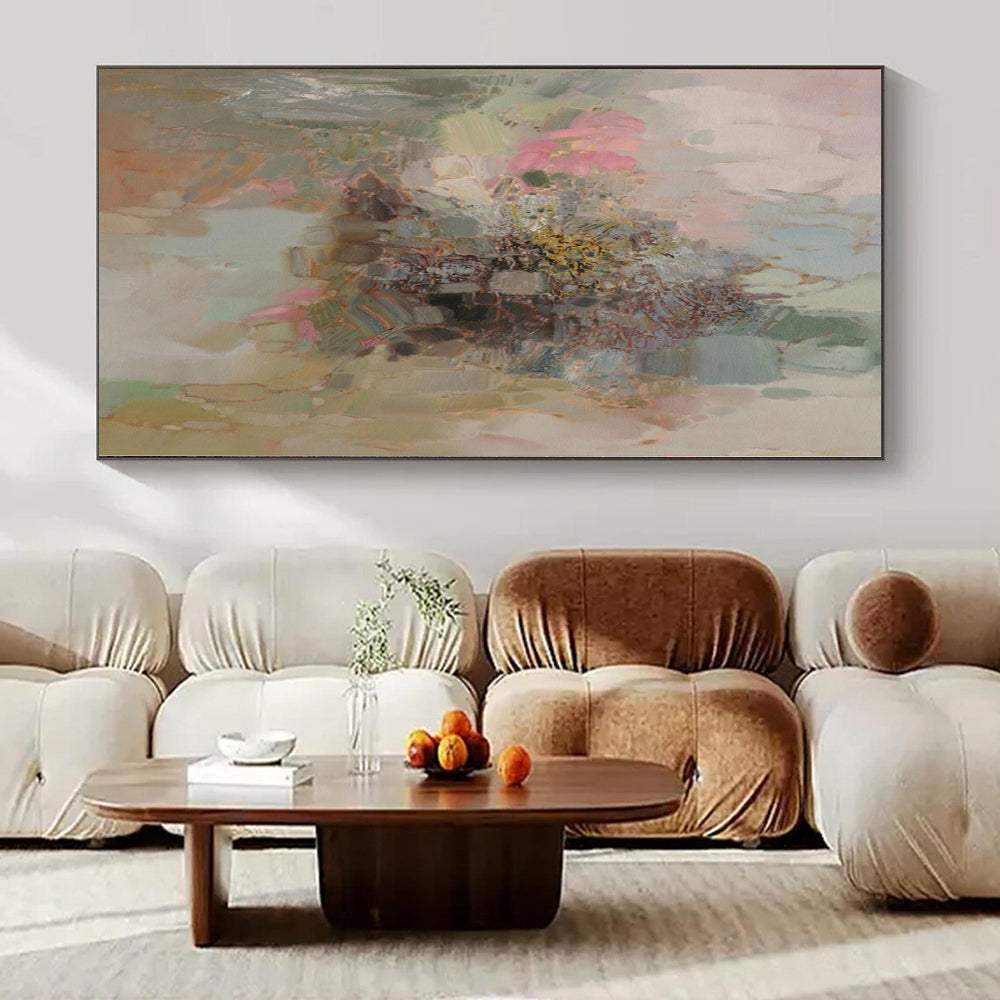 “Soft Colorful Abstract Floral” – Abstract Still Life Painting CT1167
