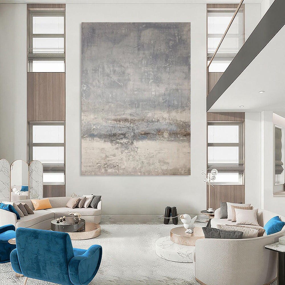 “Gray Textured Abstraction” - Minimalist Abstract Painting On Canvas DTP058