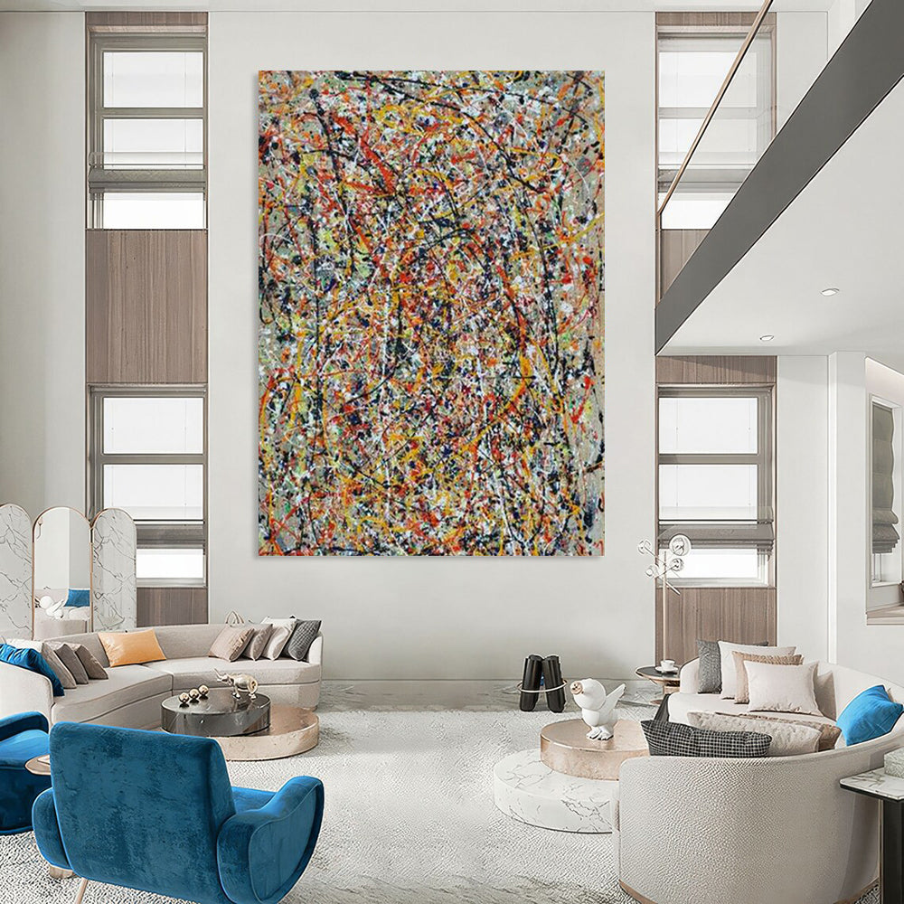 “Vibrant Drip - Style Abstract” - Abstract Painting On Canvas CT2347