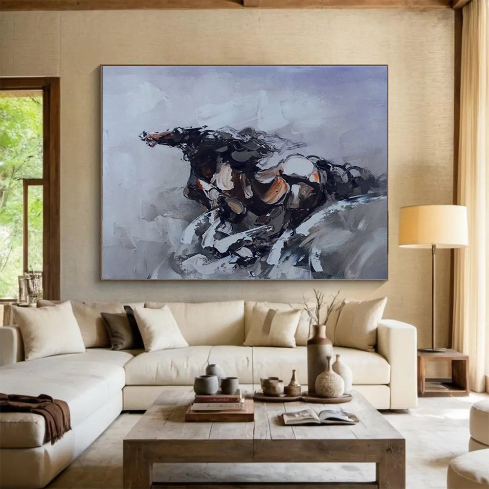 Expressive Horse Abstract Painting On Canvas DKH306