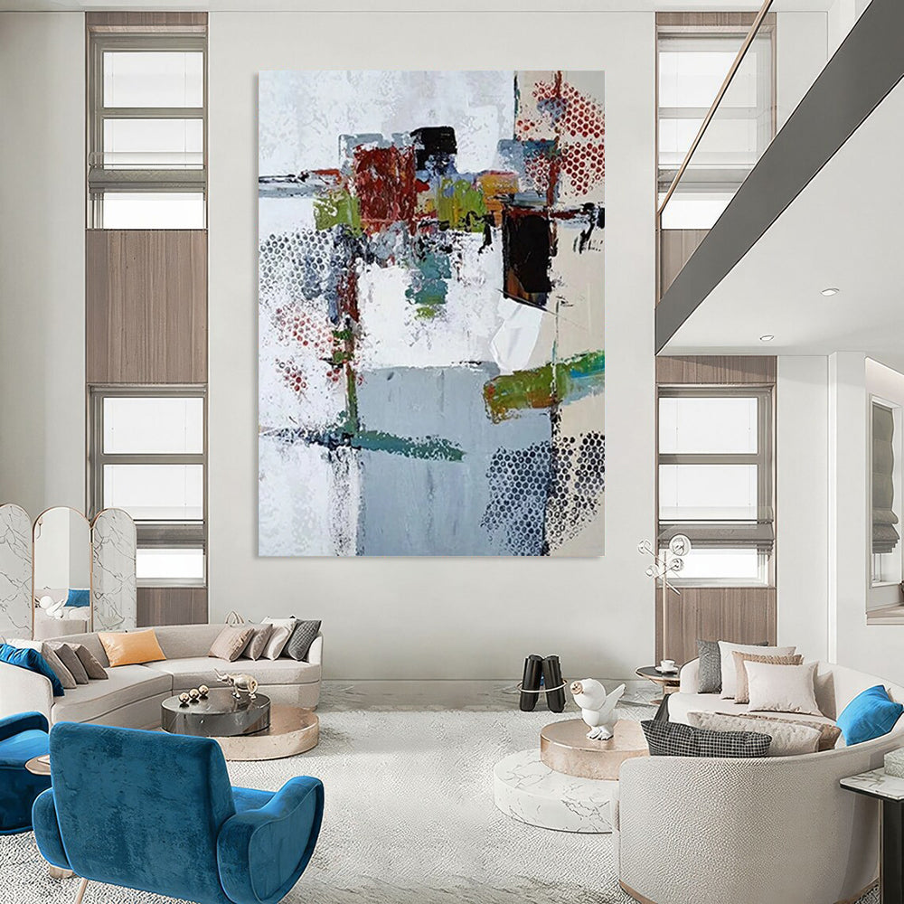 “Colorful Textured Abstraction” - Abstract Expressionist Painting On Canvas DTP042