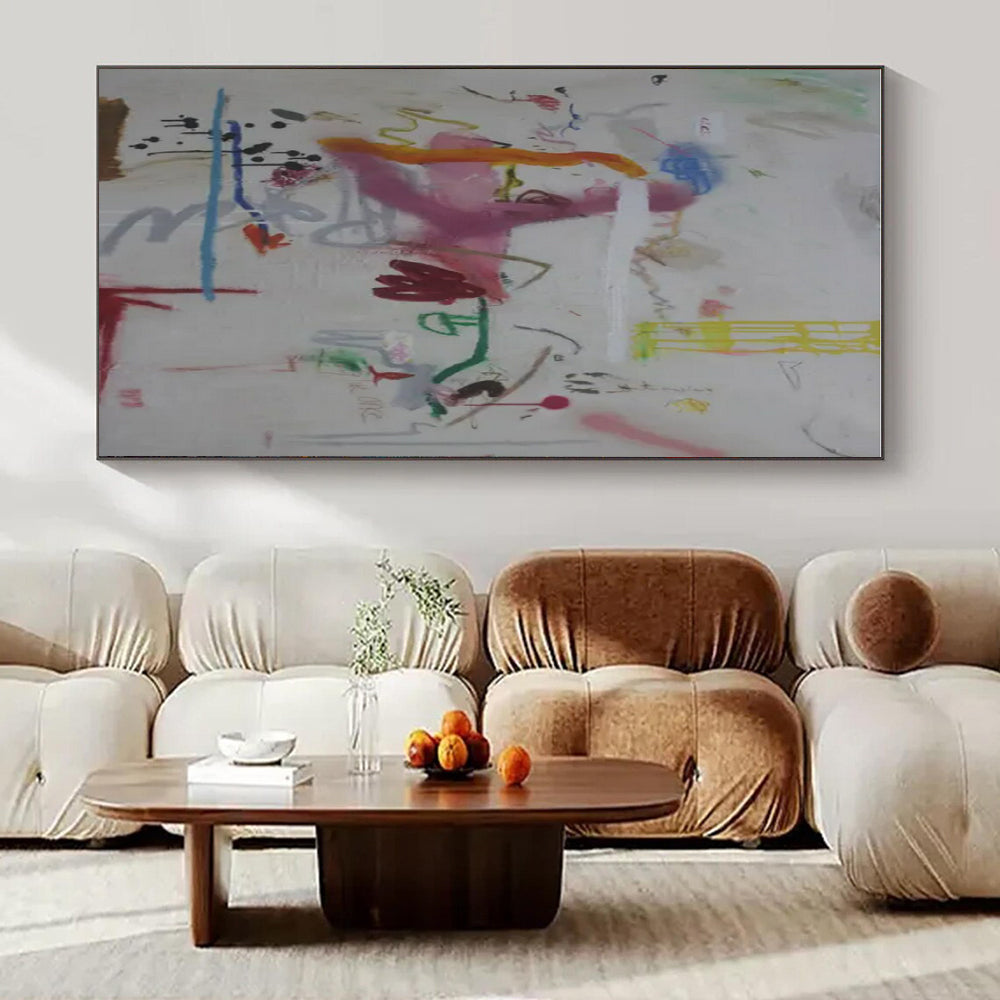 Colorful Line Abstraction - Action Painting - Style Acrylic Painting CT1409